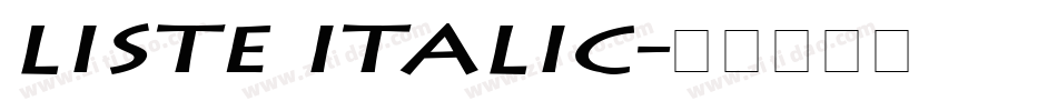 Liste Italic字体转换